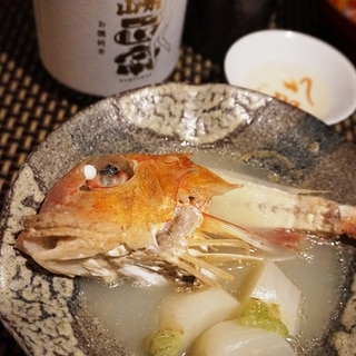 おうち居酒屋、かながしらと蕪の潮煮